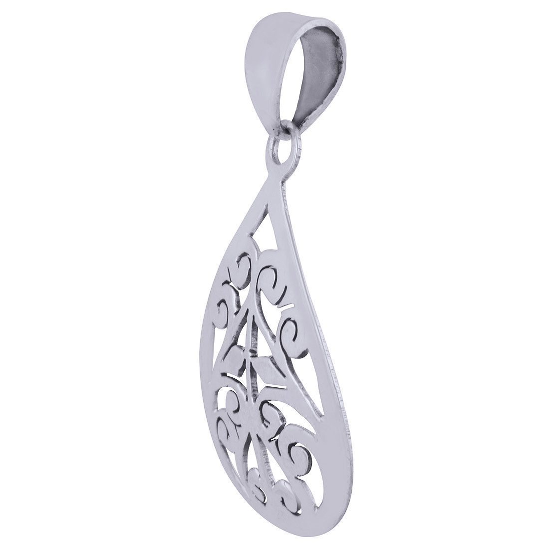 Authentic Jali Cut Work Plain 925 Sterling Solid Silver Pendant Gender: Children