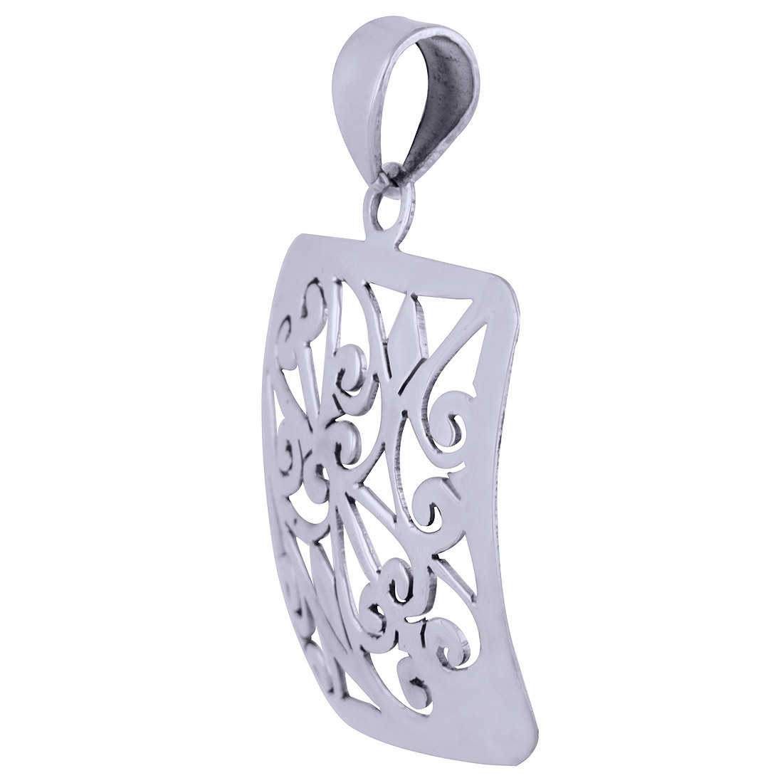 Authentic Jali Cut Work Plain 925 Sterling Solid Silver Pendant Gender: Children