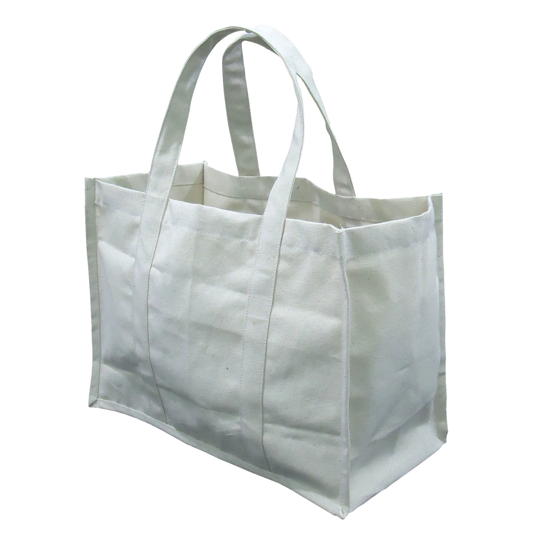 10 Oz Natural Canvas Tote Bag With Full Body Handle Capacity: 15 Kgs Kg/day