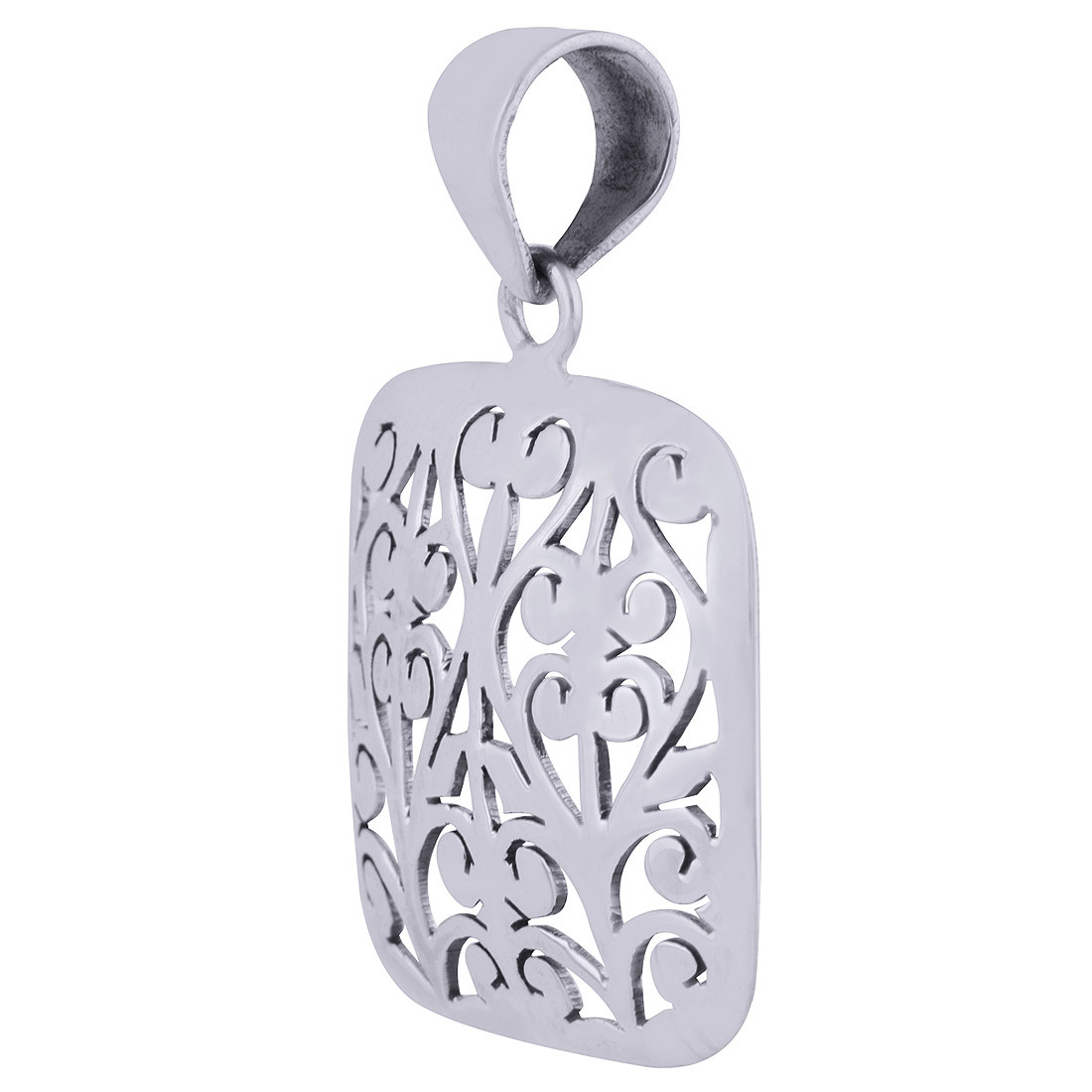 Authentic Jali Cut Work Plain 925 Sterling Solid Silver Pendant Gender: Children