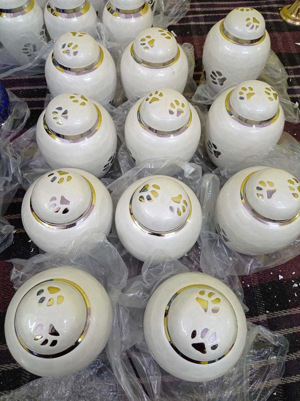 Texture Pet Memorial Urn For Ashes Funeral Supplies