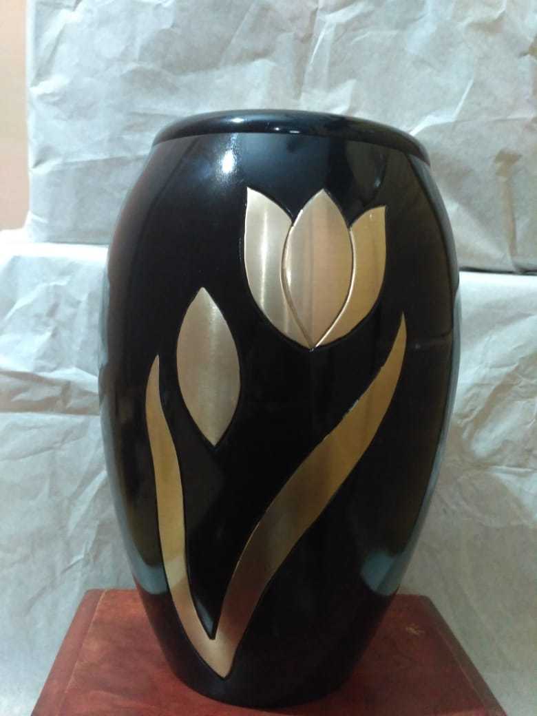 Brass New Design Mother Of Pearl Cremation Urn Funeral Supplies