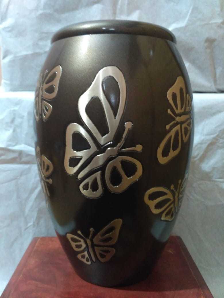 Brass New Design Mother Of Pearl Cremation Urn Funeral Supplies