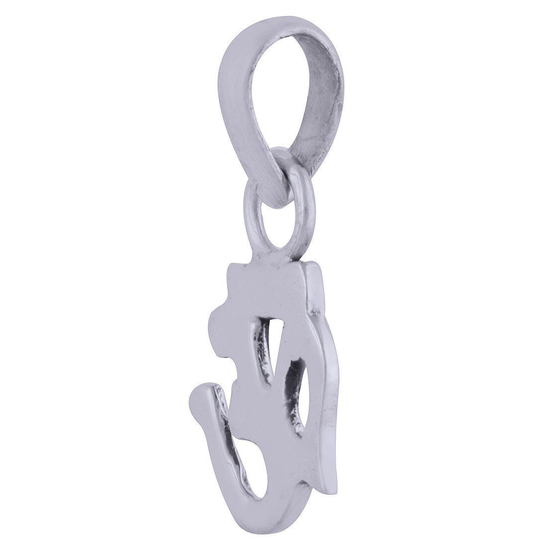 Plain Om Pendant - 925 Sterling Silver, 20mm Length X 14mm Width, 2.20 Grams | Suitable For Men, Women, And Children, Perfect For Gifts And Special Occasions
