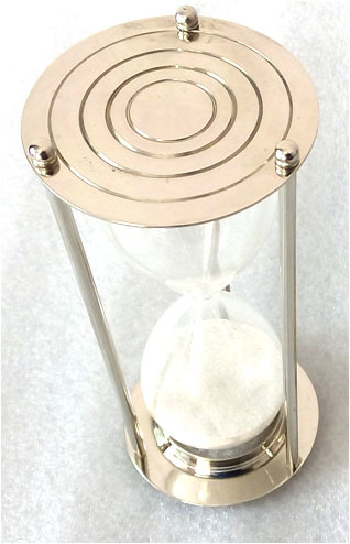 Nickel Finish Vintage Brass Sand Timer