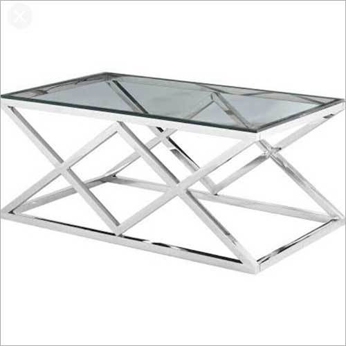 डेकोरेशन ग्लास टॉप और मेटल गोल्ड कॉफ़ी टेबल इंडोर फर्नीचर