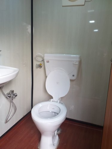 Office Porta Cabin - Ms Material, Customizable Sizes, Any Color, Insulated Design | Portable, Easily Assembled, Multi-purpose Office And Toilet Facilities
