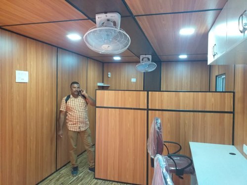 Office Porta Cabin - Ms Material, Customizable Sizes, Any Color, Insulated Design | Portable, Easily Assembled, Multi-purpose Office And Toilet Facilities
