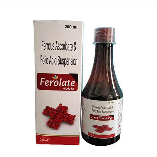 Ferrous Ascorbate And Folic Acid Suspension - Liquid Formulation, Dosage As Prescribed, Store In Cool And Dry Place
