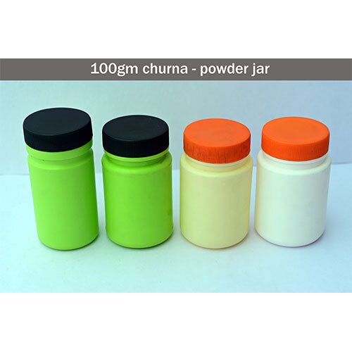 HDPE 100gm Powder Jar - Material: HDPE, Size: 100gm, Weight: 30 GSM | Round EBM Design for Efficient Powder Storage