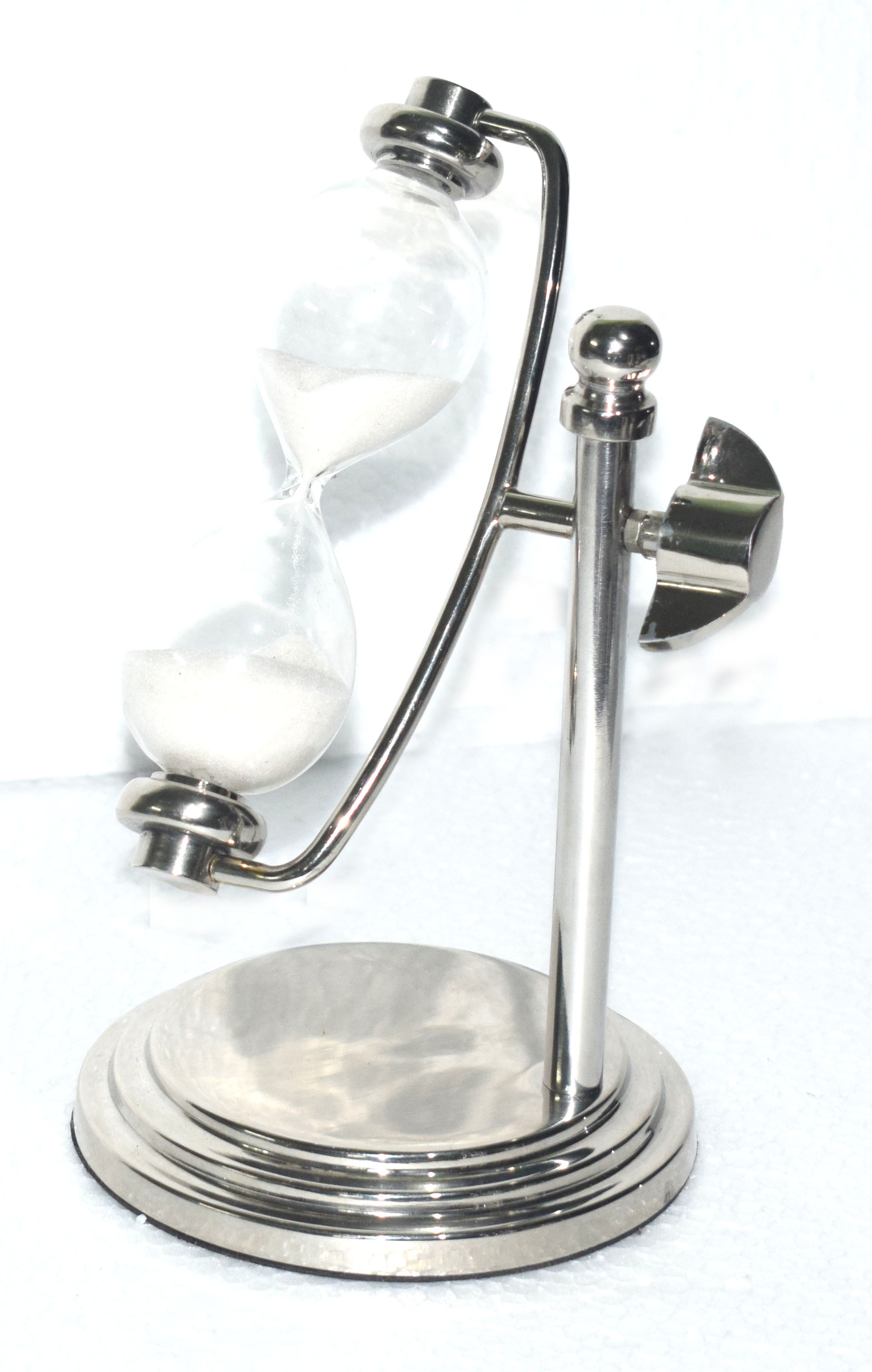 Nickel Finish Hanging Brass Sand Timer