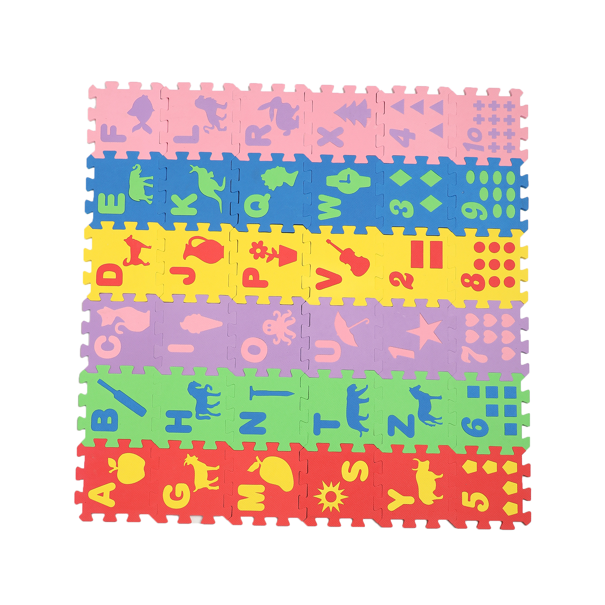 Multicolor Toyz Villa Alphabet And Numbers Eva Foam Non Toxic Puzzle Mat