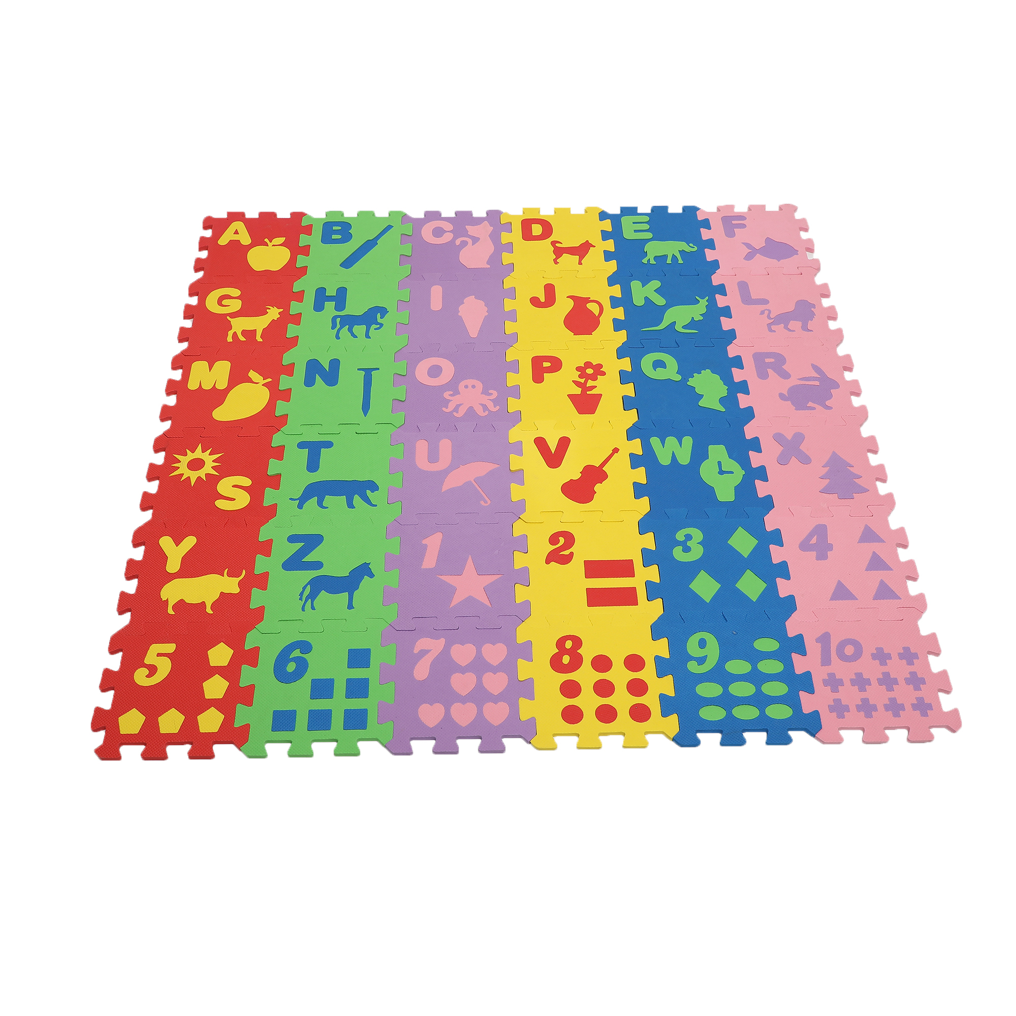 Multicolor Toyz Villa Alphabet And Numbers Eva Foam Non Toxic Puzzle Mat