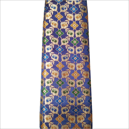  वॉशेबल चौड़ाई 36 इंच लंबाई 8 मीटर नेवी ब्लू और गोल्डन (सुनहरा) रंग का हैंडलूम फ़ैब्रिक