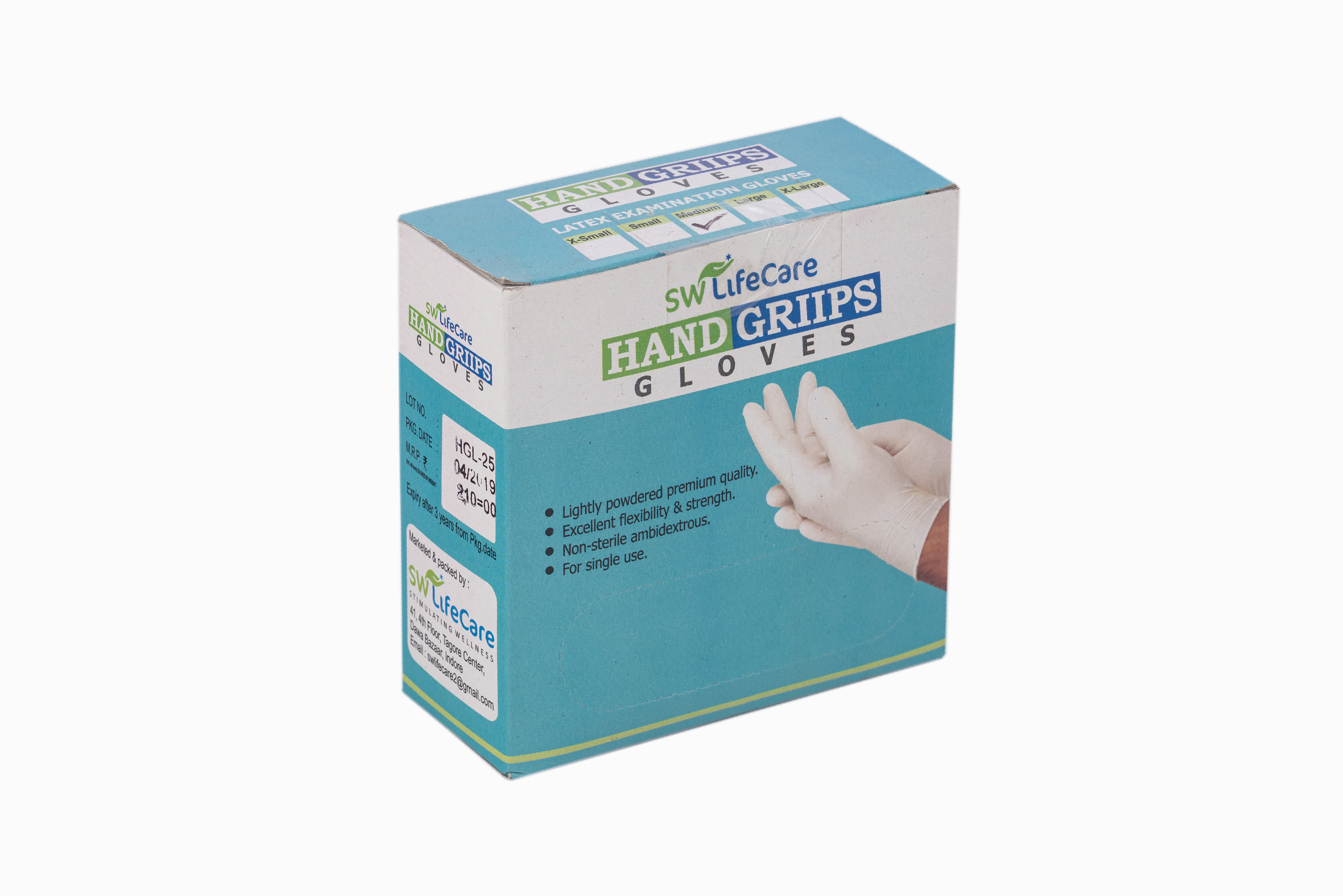 Hand Griips Gloves - Rubber, Disposable Non-woven Style | Flexible Fit, Safe For All-day Use