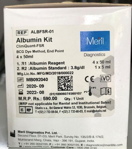 Albumin Test Kit Usage: Clinical. Hospital