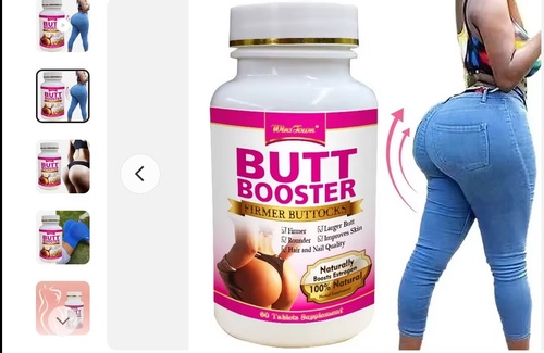 Butt Booster Tablet - 60 Gummies, OEM & ODM Service Available | Firming Enhancement for Buttocks and Hips, Liquid Moisture, 24 Months Shelf Life