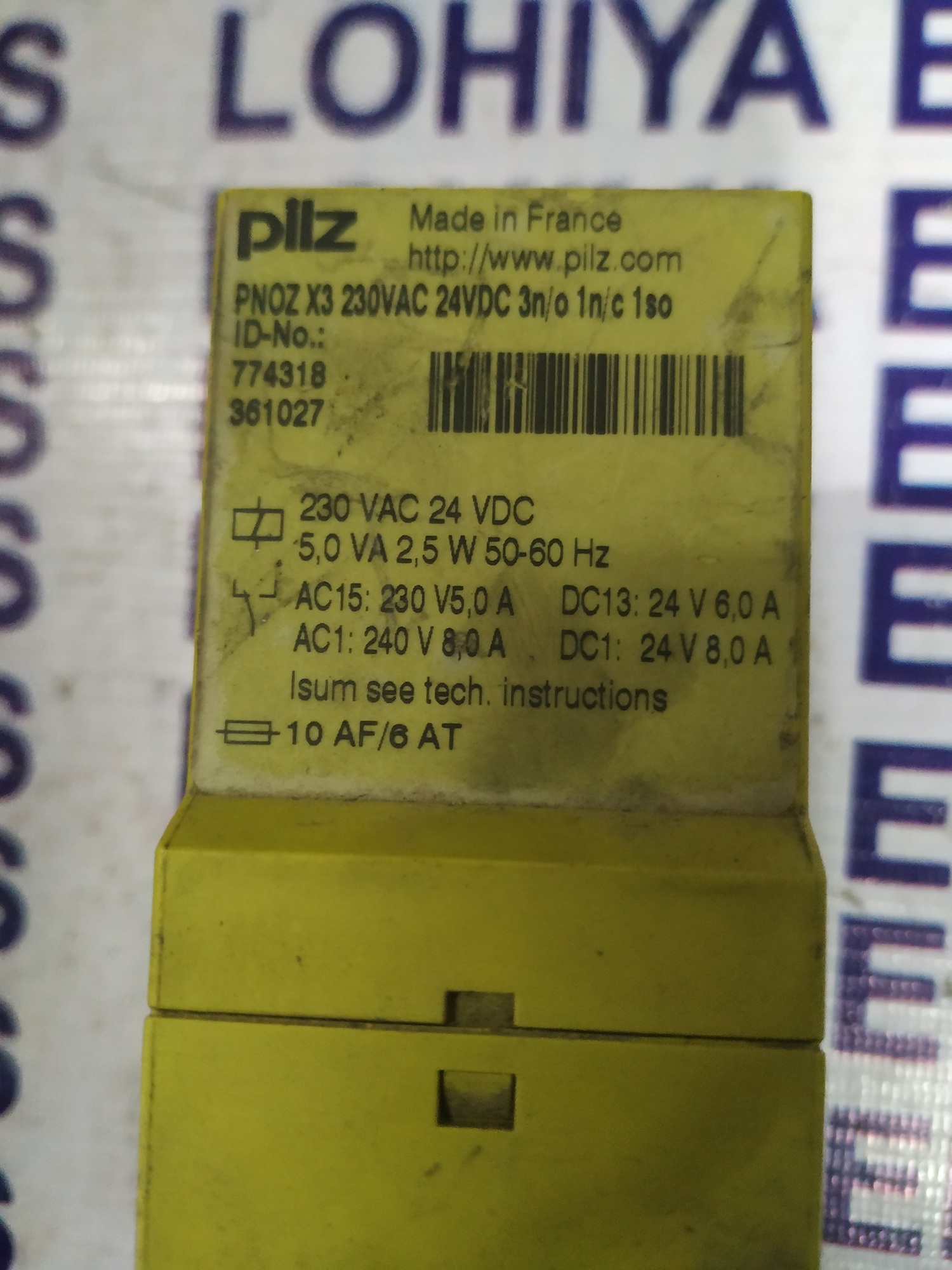 Piiz Safety Relay Pn0z X3 230 Vac