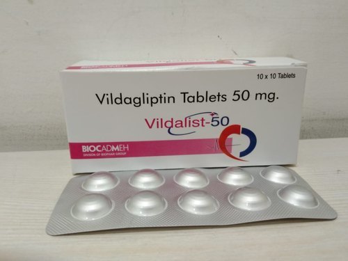Vildagliptin Tablets - Oral DPP-4 Inhibitor, For Type 2 Diabetes Management | Suitable for Adults, Teenagers, and Children, Store in Dry Place