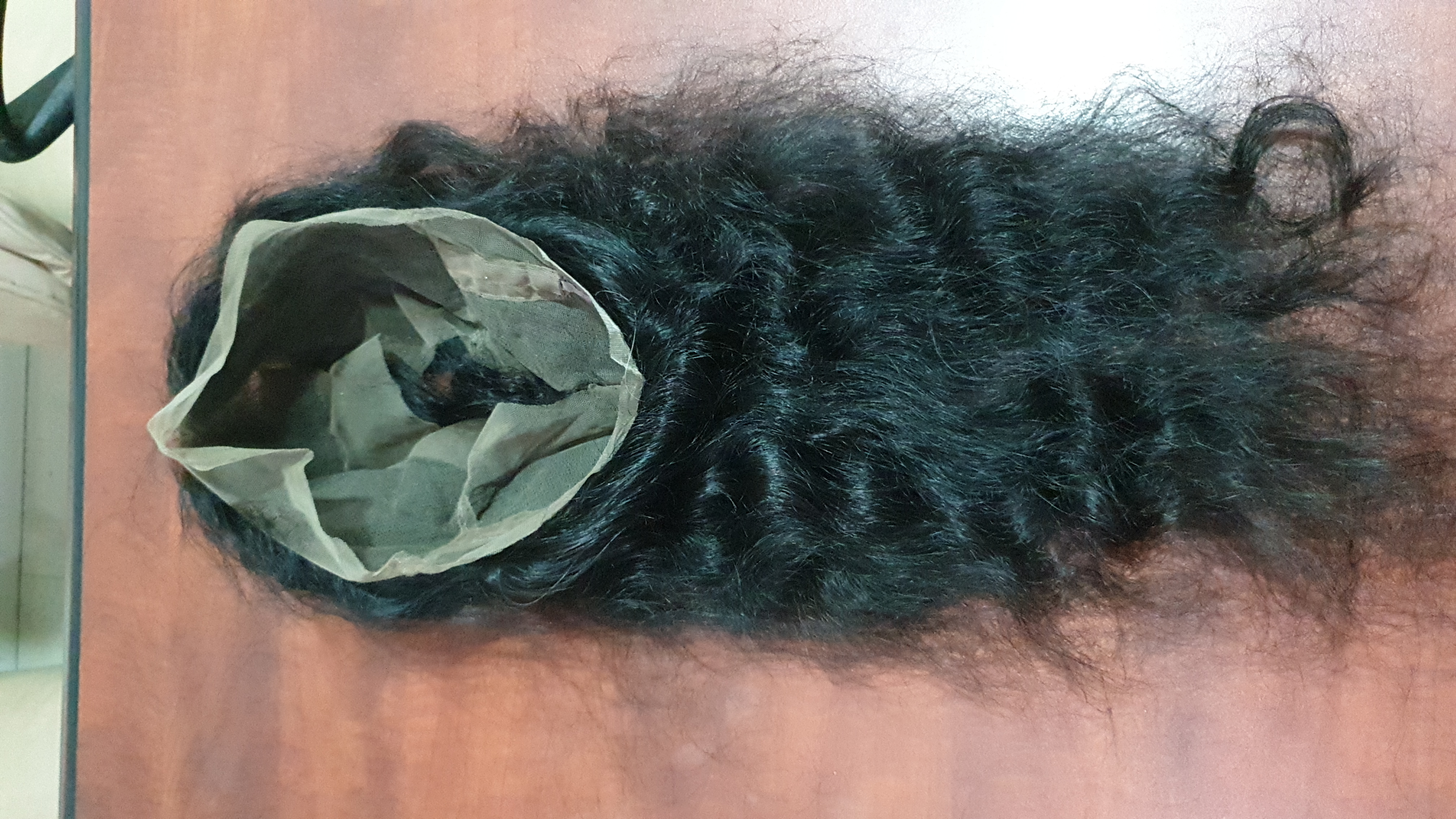 Full Lace Wig - Human Hair, 18 Inches, Curly Style, 9a Grade, Black Color | Lightweight 180g Design For Women