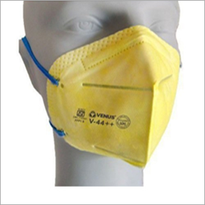 V44 Nose Face Mask - Non-woven Fabric, Yellow | Unisex Design for Pharma Industry Usage