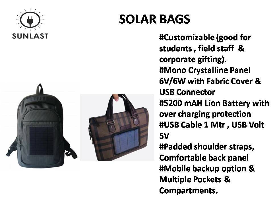 Solar Bags & Backpack Dimension(l*w*h): 46 X 31 X 16  Centimeter (Cm)