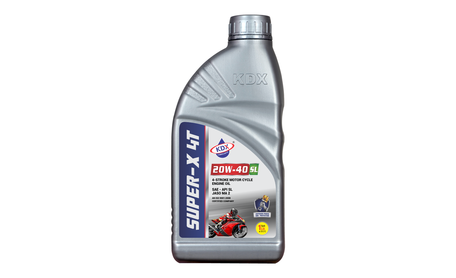 Super-x 4t 20w40 Bike Engine Oil - 900ml Can, Gold Color, Superior Lubrication, Enhanced Fuel Efficiency, Optimal Performance For Modern Motorcycle Engines Up To 125cc
