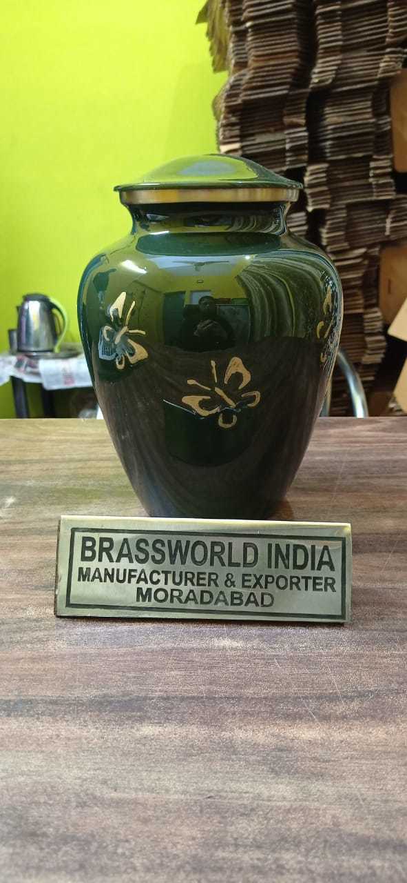 Butterfly With Green Combination Colour Cremation Urn Funeral Supplies
