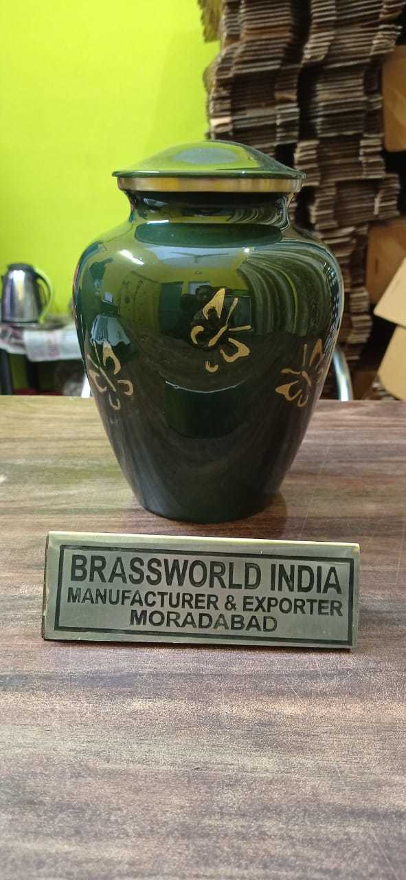 Butterfly With Green Combination Colour Cremation Urn Funeral Supplies