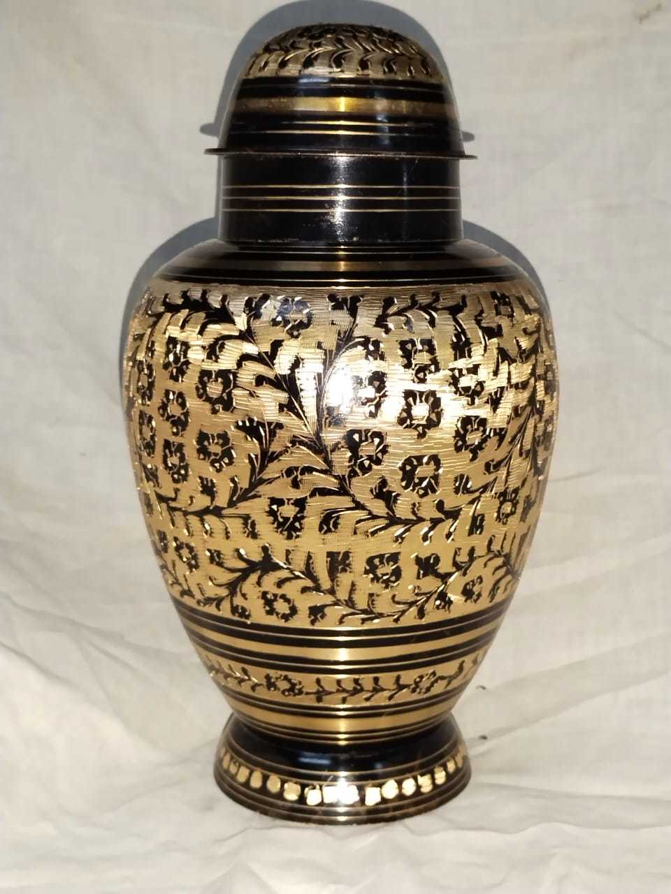 Prestige Brass With Engraved Cremation Urn Funeral Supplies