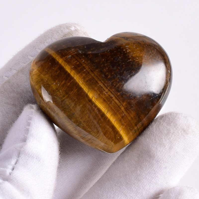 Tiger Eye Heart Shaped Stone Grade: Aaa