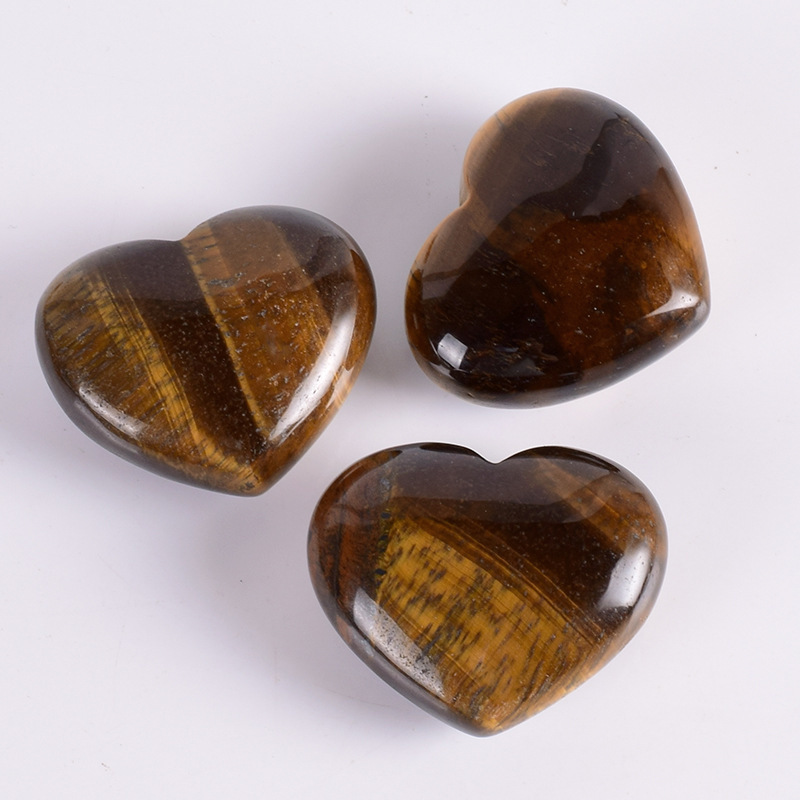 Tiger Eye Heart Shaped Stone Grade: Aaa