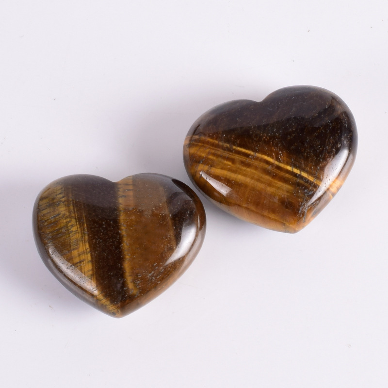Tiger Eye Heart Shaped Stone Grade: Aaa