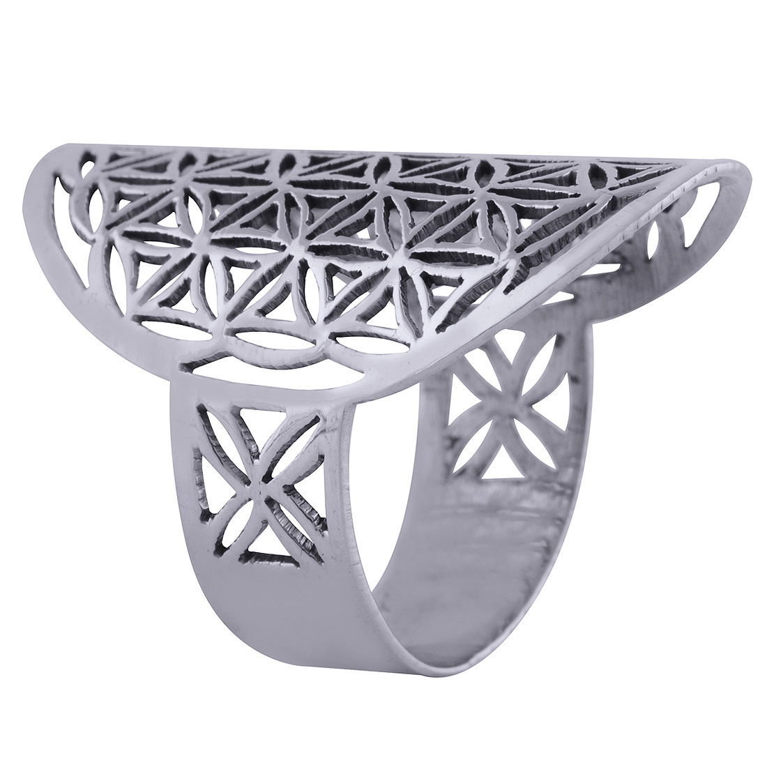 Gorgeous Jali Cut Out Plain 925 Sterling Solid Silver Handmade Ring Gender: Women