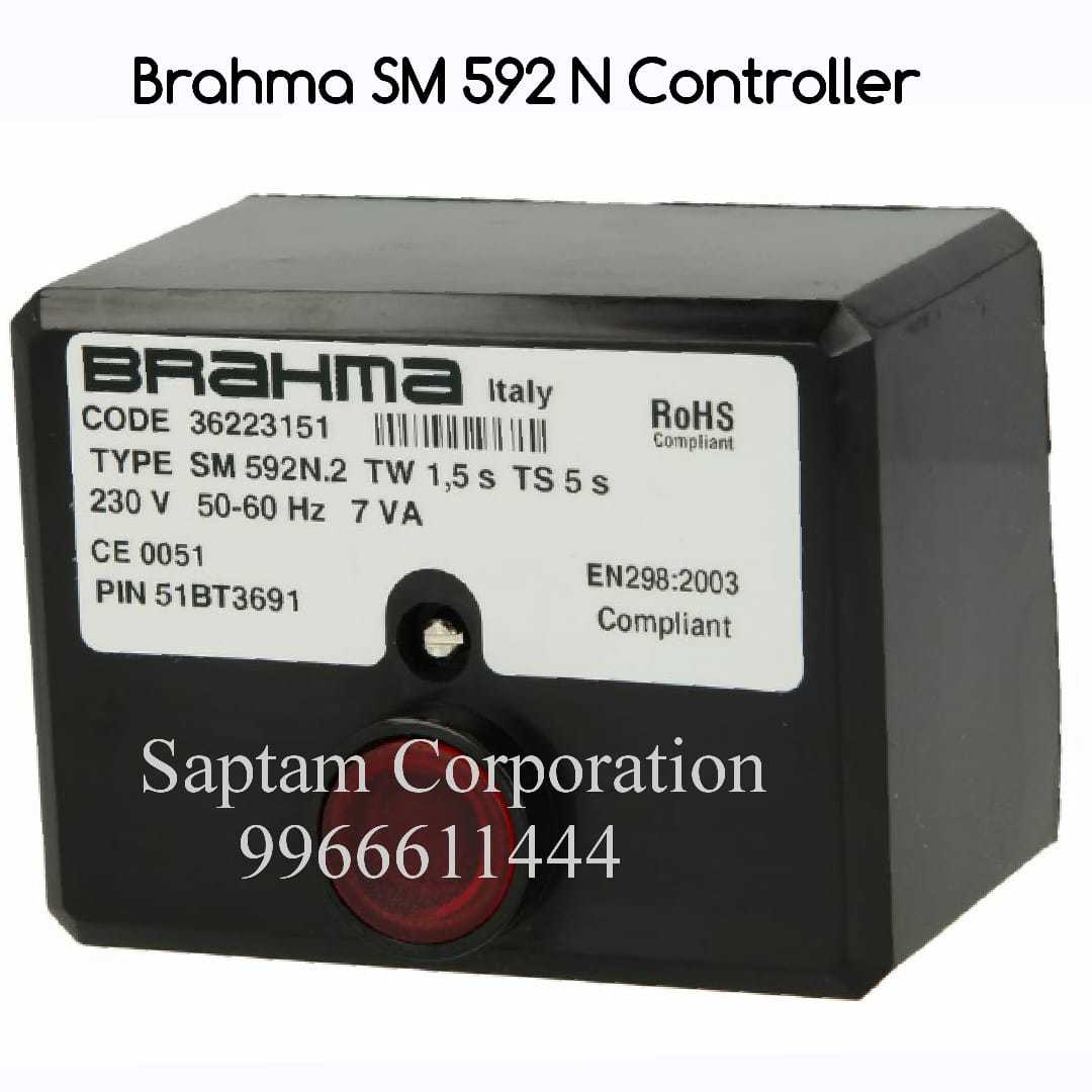 Brahma Gf3 Controller - Black | Safe Startup, Non-flame Detection, Complete Pre-purge, Safety Limit Supervision, Flame Presence Monitoring, Safe Shutdown Sequencing, Fuel And Air Flow Regulation