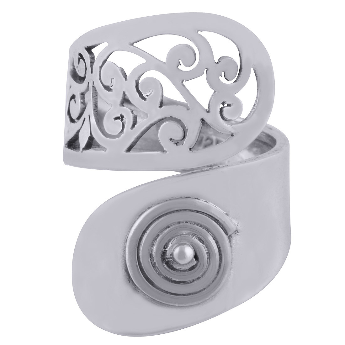 Gorgeous Jali Cut Out Plain 925 Sterling Solid Silver Handmade Ring Gender: Women
