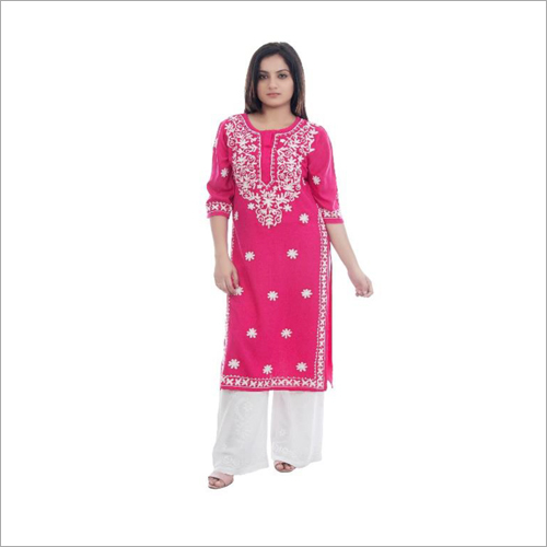 Pink Ladies Chikankari Kurta