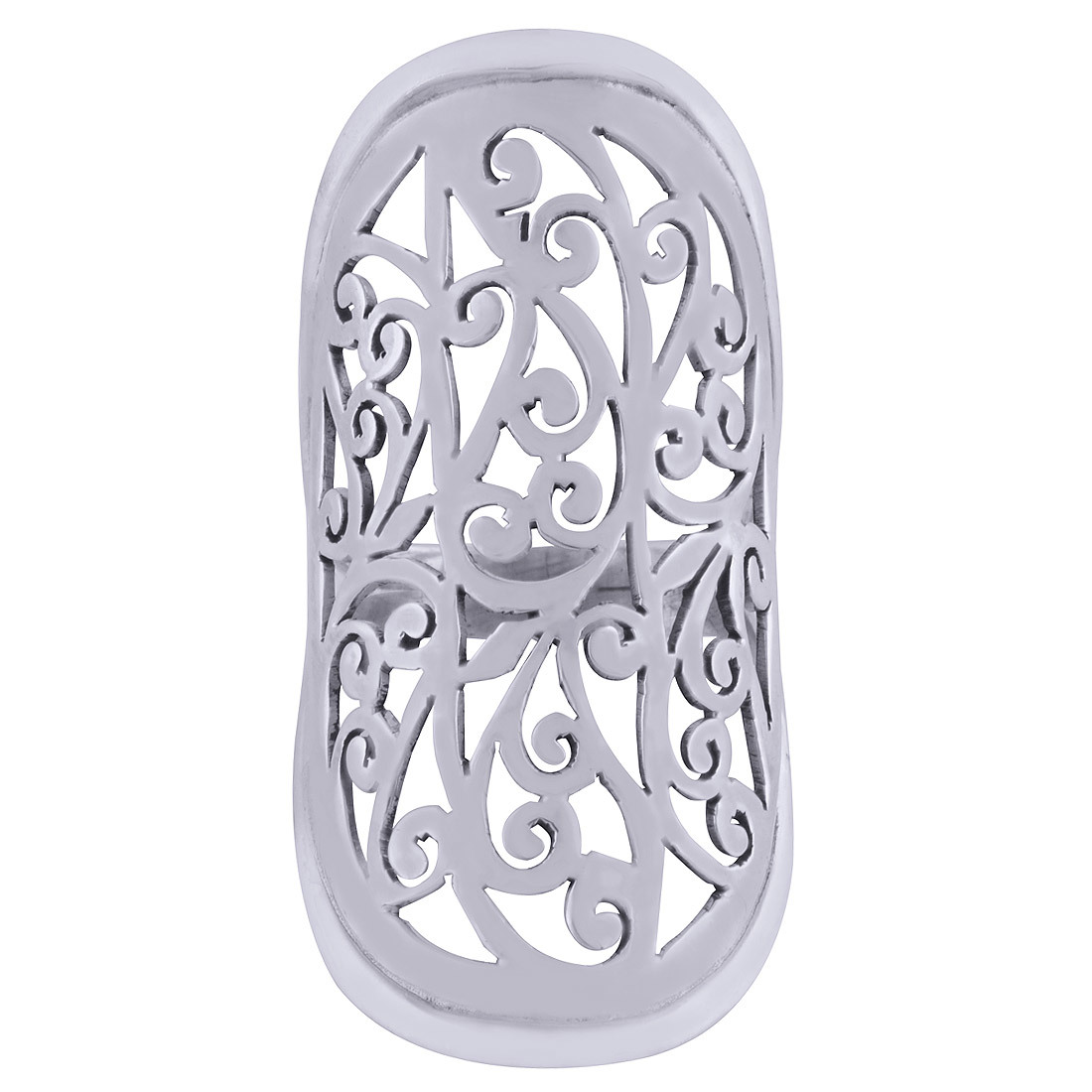 Gorgeous Jali Cut Out Plain 925 Sterling Solid Silver Handmade Ring Gender: Children