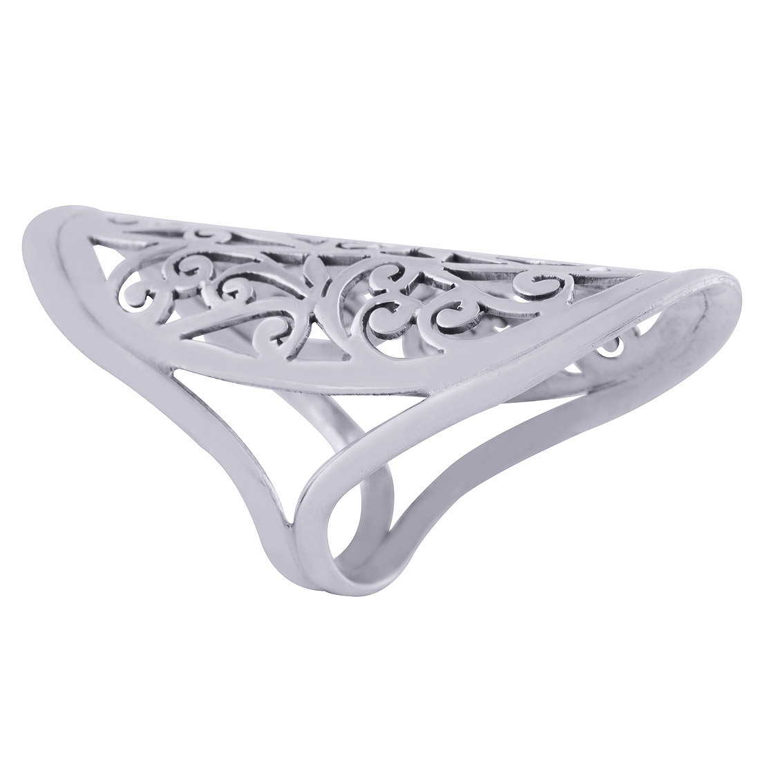 Gorgeous Jali Cut Out Plain 925 Sterling Solid Silver Handmade Ring Gender: Children