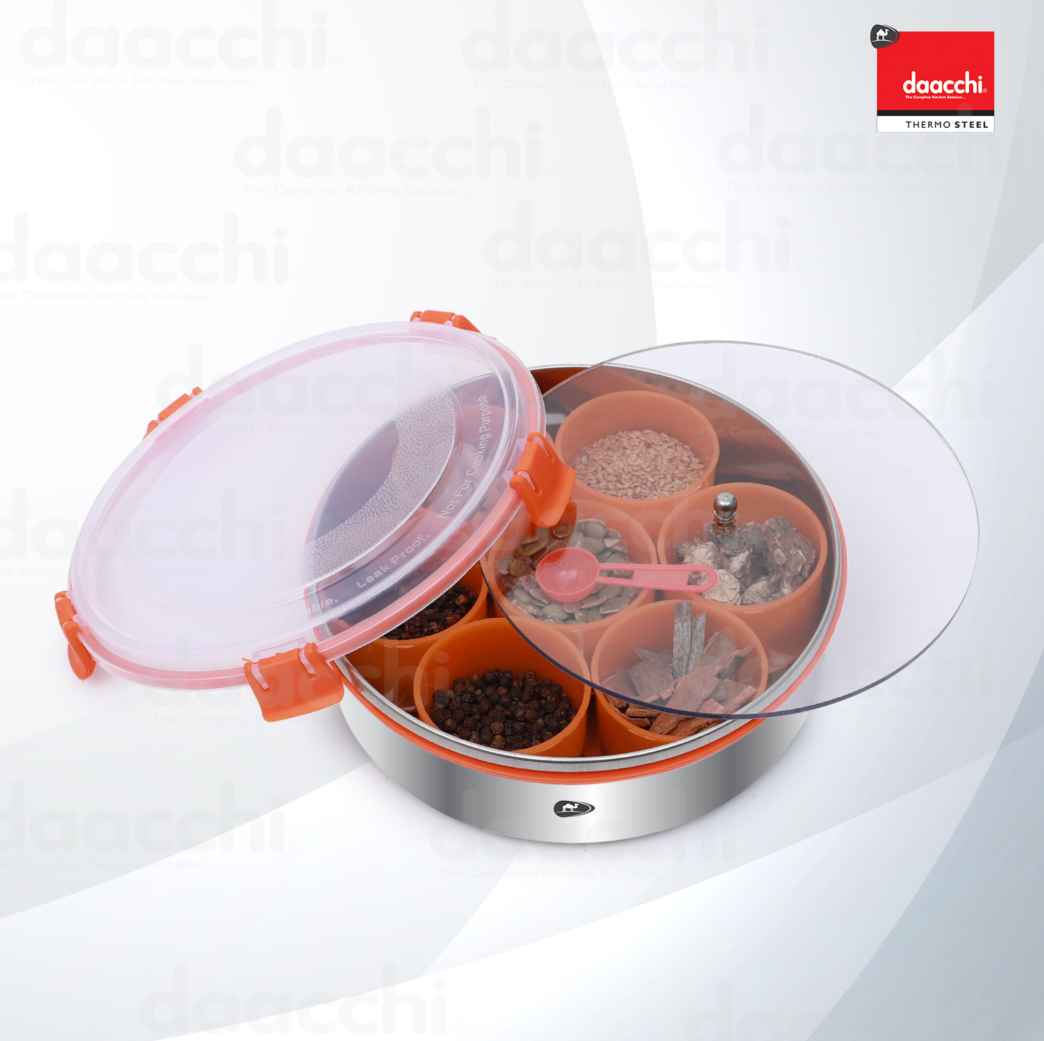 Spice Container - Stainless Steel With See Through Lid | Rust Proof, Hygienic, Attractive Belly Shape