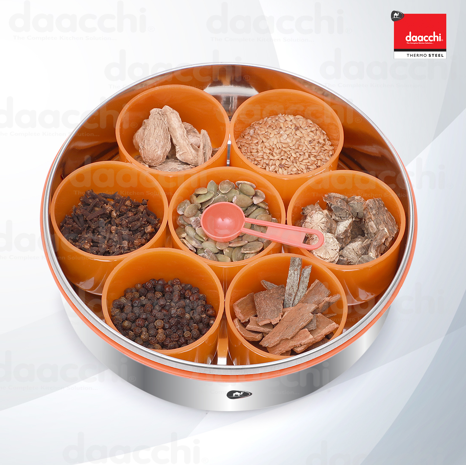Spice Container - Stainless Steel With See Through Lid | Rust Proof, Hygienic, Attractive Belly Shape