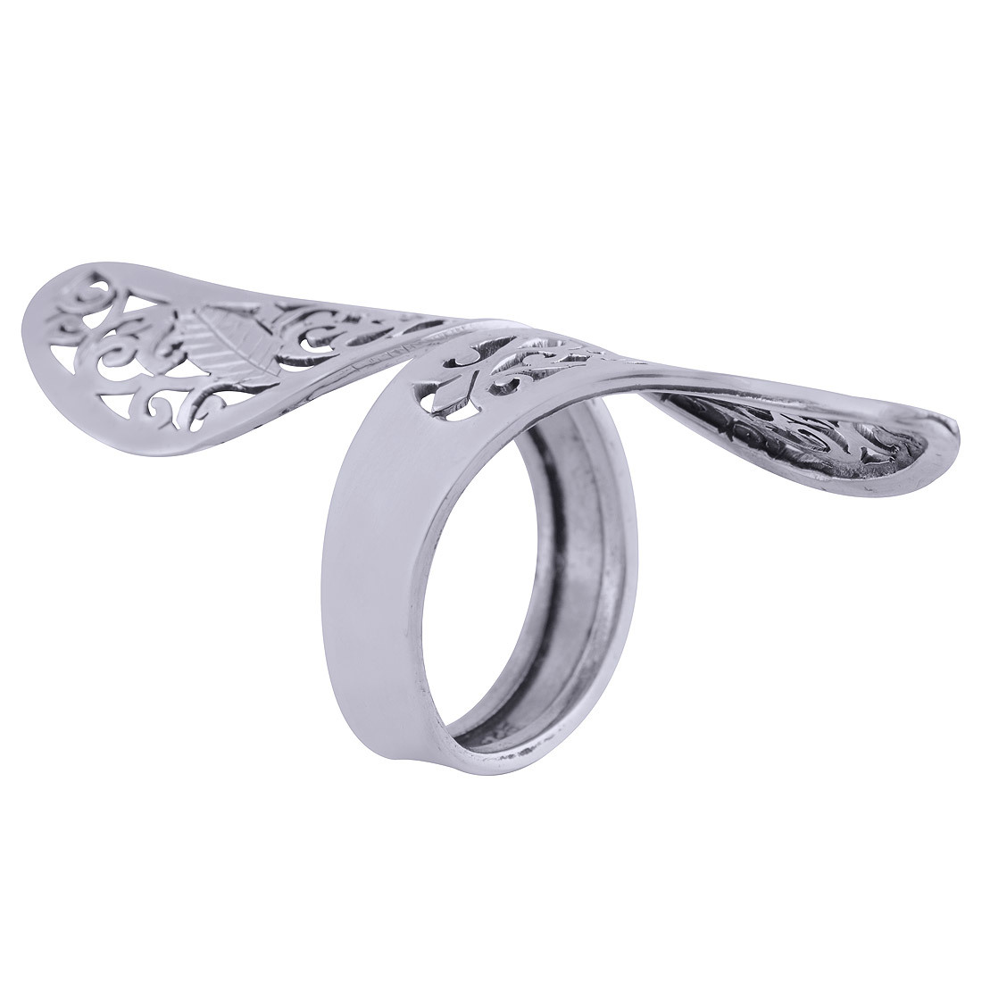 Gorgeous Jali Cut Out Plain 925 Sterling Solid Silver Handmade Ring Gender: Women