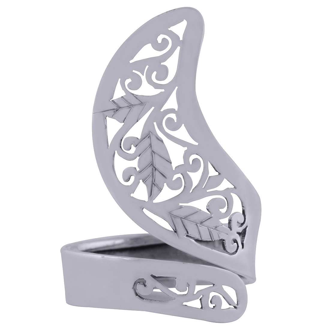 Gorgeous Jali Cut Out Plain 925 Sterling Solid Silver Handmade Ring Gender: Women