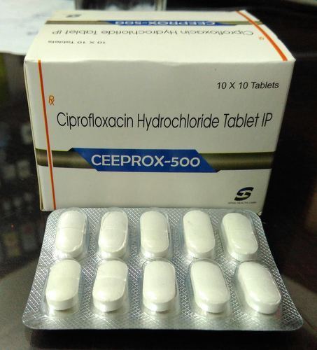 Ciprofloxacin Hydrochloride Tablets - 500 mg Anti-Bacterial, Dosage as Directed by Physician | Suitable for Aged Persons, Teenagers, Women, Store in Cool, Dry Place