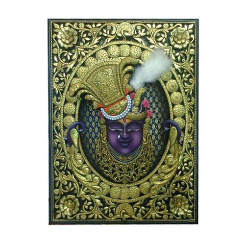 3डी श्रीनाथजी मुखारविंद एम्ब्रोस पेंटिंग