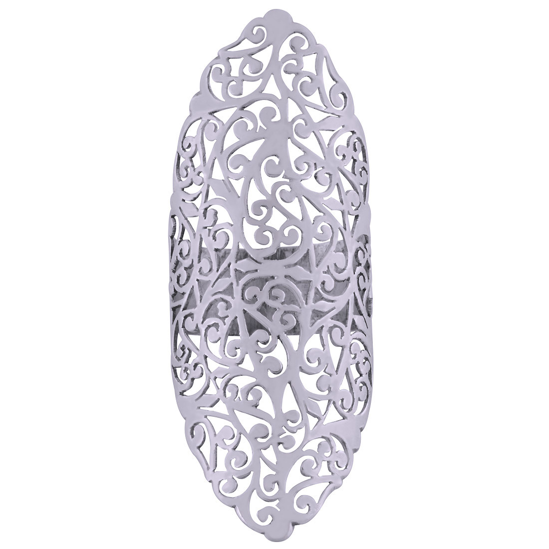 Gorgeous Intrigate Filigree Plain 925 Sterling Solid Silver Handmade Ring Gender: Women