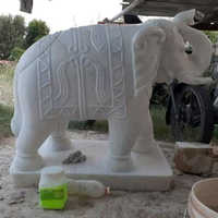  संगमरमर की हाथी की मूर्ती