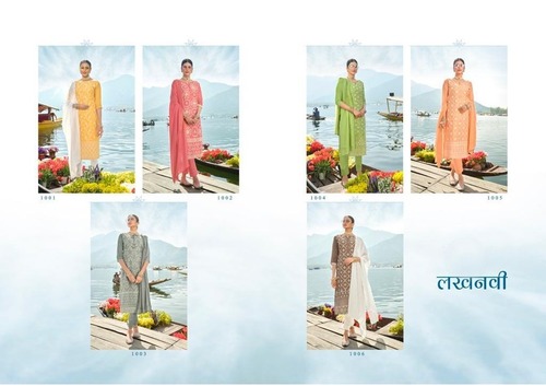6 Different Colours Bita Rayon Lukhnavi Work Kurti Set