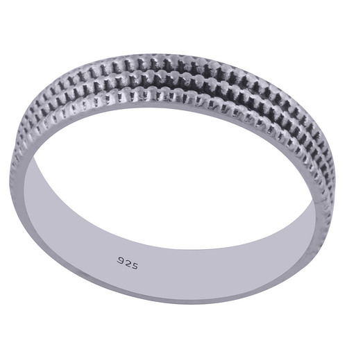 रवा डिज़ाइन प्लेन बैंड 925 स्टर्लिंग सॉलिड सिल्वर हैंडमेड रिंग जेंडर: बच्चे