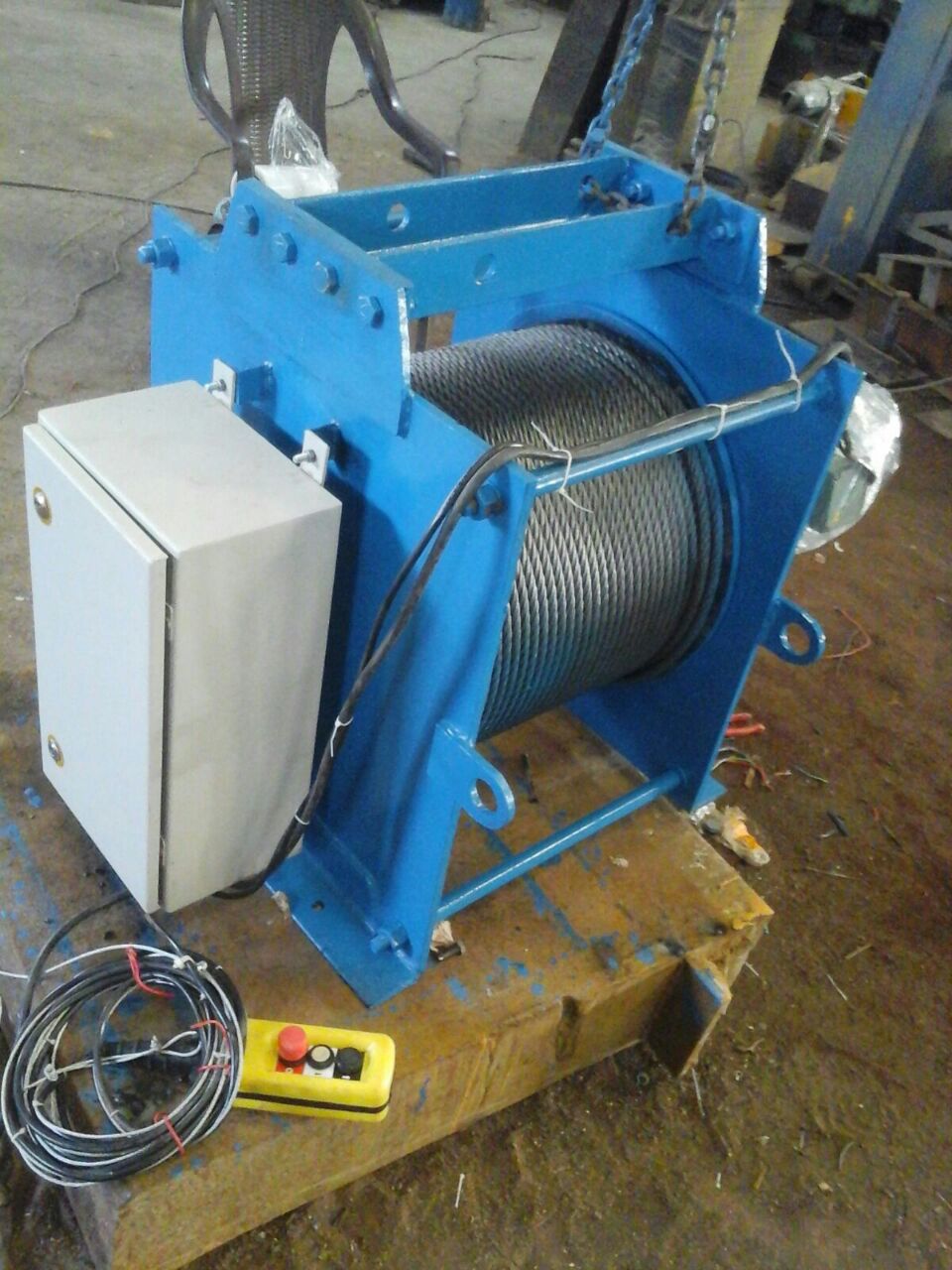 Electric Winch Machine - Color: Blue